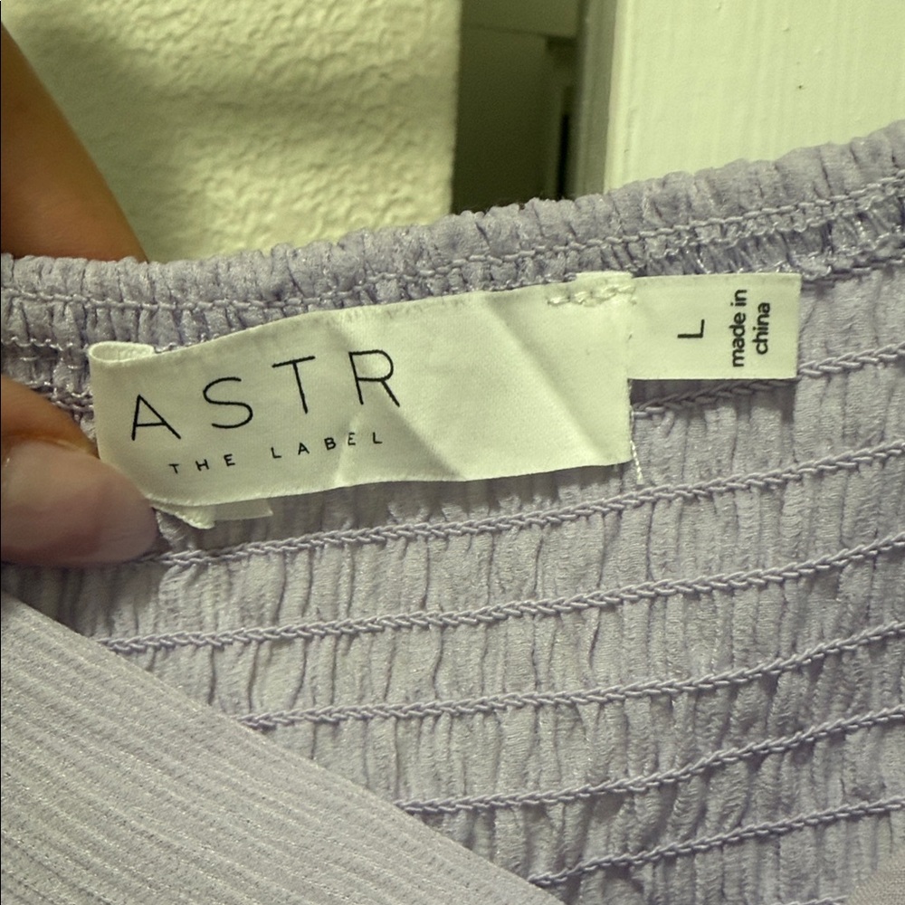 Astr Lilac Ruched Blouse - Picture 2 of 3